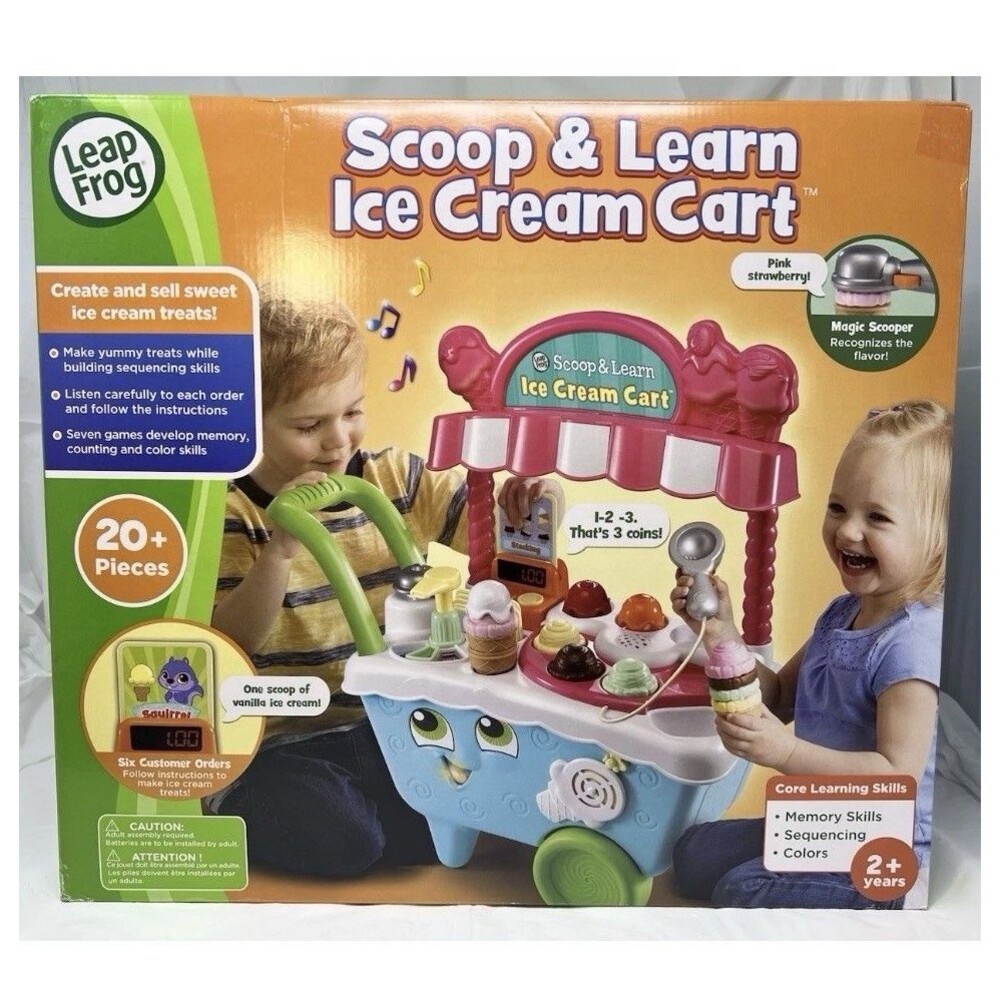 New Leap Frog Scoop & Learn Ice Cream Cart (Blue) Learning Toy Authentic/Sealed